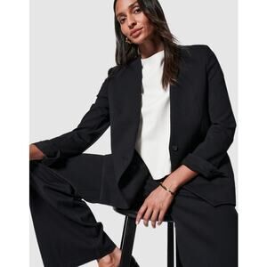 NWOT Spanx Perfect Collarless Single-Breasted Lined Blazer Black L